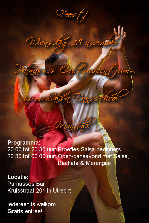 Salsafeest, dansschool Salsa Mandali, Utrecht